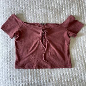 Lace Up Crop Top